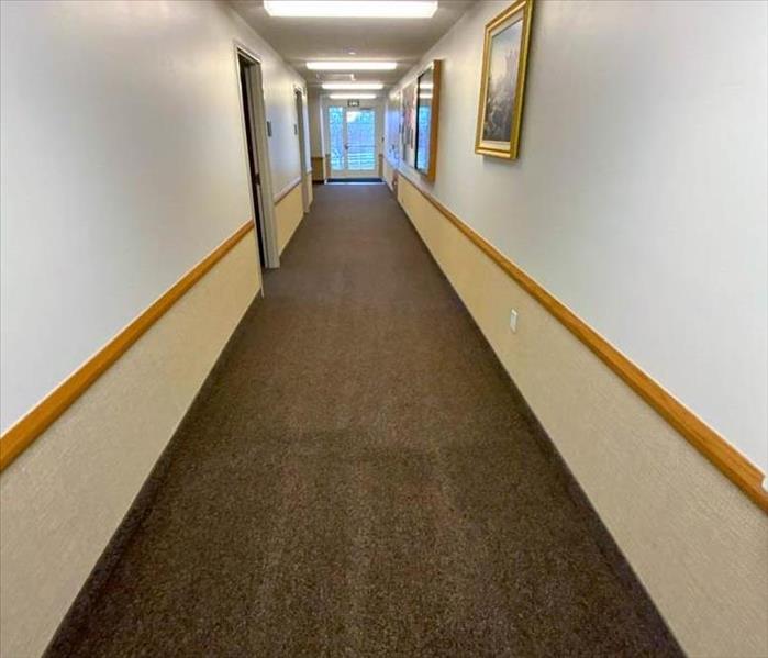 Cleaned commercial hallway